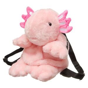 Fiesta World Wildlife Kids Pink Plush Axolotl Backpack Unique Animal Bag. NEW.